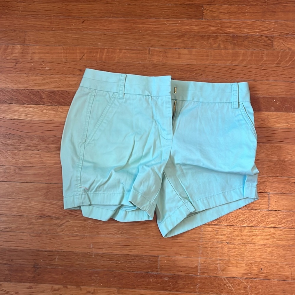 Seafoam green chino shorts from J. Crew in size 2
